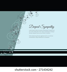 Deepest sympathy vector lettering in abstract style, place for text