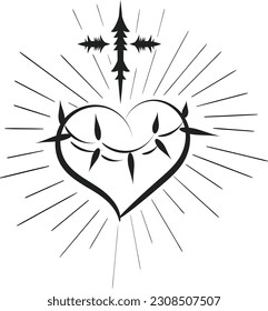 Deeply Meaningful Christian Tattoo. Christian Symbol use as poster, card, flyer, Tattoo or T Shirt