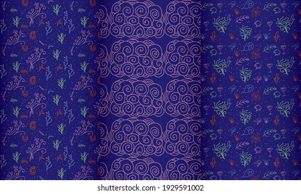 Deep-Sea Seamless Patterns Graphic for Fabric 