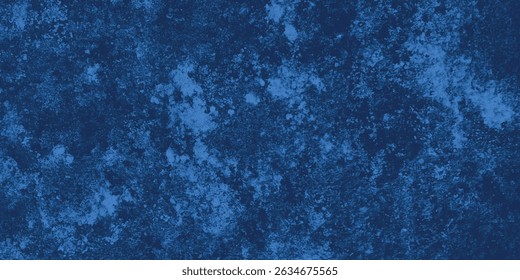 Deep-toned blue background with a complex network of brush patterns and rough surface

