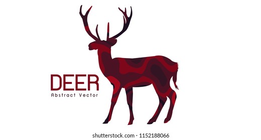 deer Abstract illustration vector 