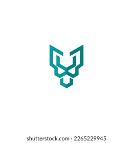 deer abstract line logo design. deer head logo