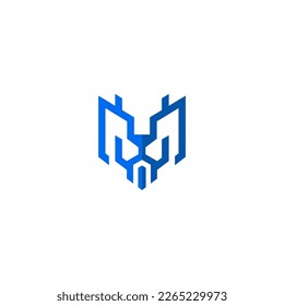 diseño de logotipo de línea abstracta de ciervo. logotipo de cabeza de ciervo