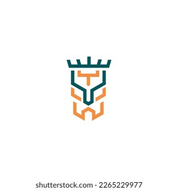 deer abstract line logo design. deer head logo