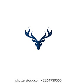 deer abstract logo design. deer head logo