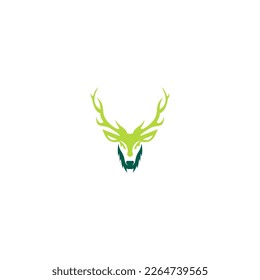 deer abstract logo design. deer head logo