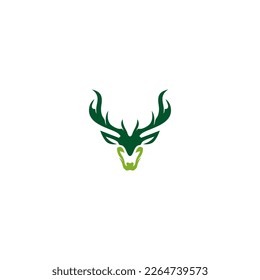deer abstract logo design. deer head logo