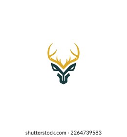 deer abstract logo design. deer head logo