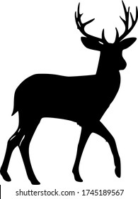 A deer all in Black.Stores a question in it.Hides its colour beauty and reflects its black beauty.Very attractive and simple.