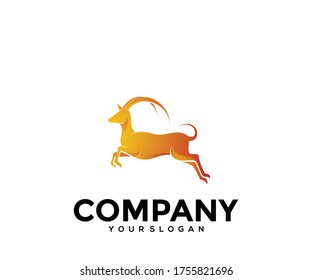 Deer animal design logo vector