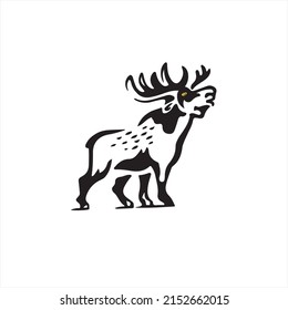 deer animal graphic illustration icon- wild vector silhoutte