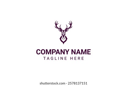 Deer Animal Head Logo Design Vector Illustration