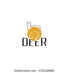 Deer animal hunt farm logo template