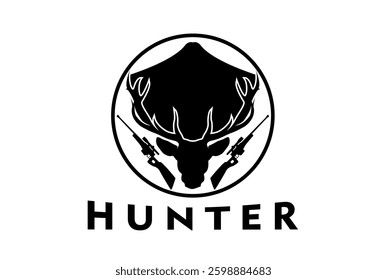 Deer animal hunt logo national park design husbandry design illustration
