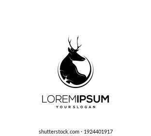 deer animal icon logo design silhouette