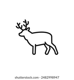 Deer animal icon logo sign vector outline