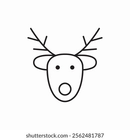 deer animal icon sign vector