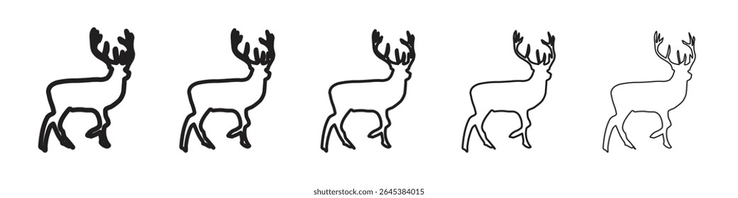 Ícone animal de veado ilustração vetorial isolado