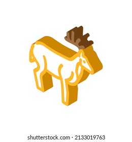 deer animal isometric icon vector. deer animal sign. isolated symbol illustration
