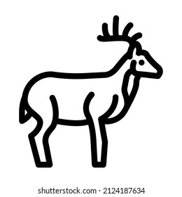 deer animal line icon vector. deer animal sign. isolated contour symbol black illustration