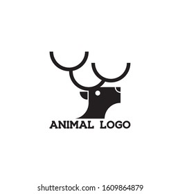 deer animal logo vector illustration