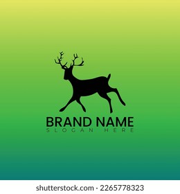 Diseño de la ilustración vectorial del logotipo del animal de ciervo