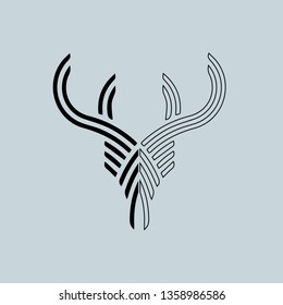 DEER ANIMAL MINIMALIST DESIGN LOGO
