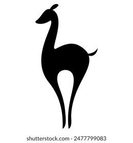 Deer animal silhouette. Vector image