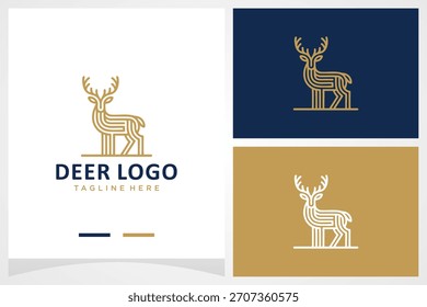 deer animal vector logo design