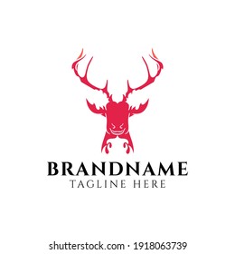 Deer antelope ram fire flame burn logo design inspiration