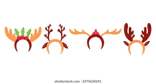 deer antler headbands set christmas textile i