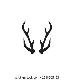 Silhouette Deer Head Large Fantasy Horns Stock Vector (Royalty Free ...