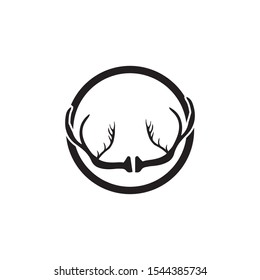 Deer antler horn ilustration logo vector template