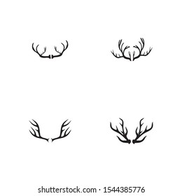 Deer antler horn ilustration logo vector template