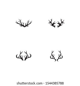 Deer antler horn ilustration logo vector template