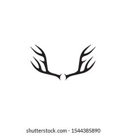 Deer antler horn ilustration logo vector template