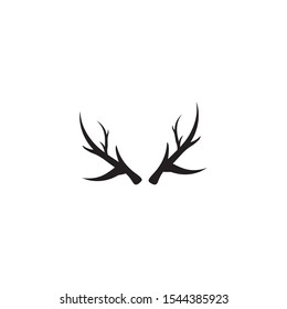 Deer antler horn ilustration logo vector template