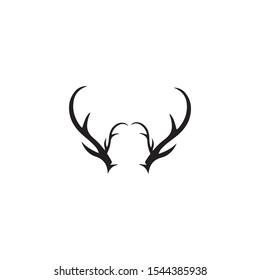 Deer antler horn ilustration logo vector template