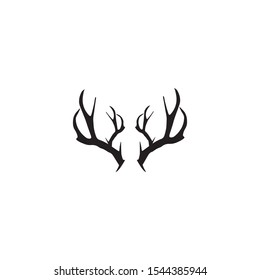 Deer antler horn ilustration logo vector template