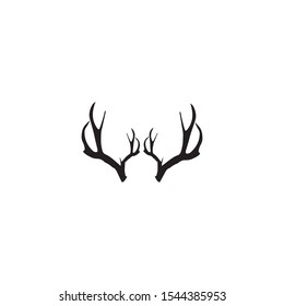 Deer antler horn ilustration logo vector template