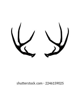 Deer Antler Horns - vector Icon illustration silhouette