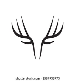 deer antler icon logo vector
