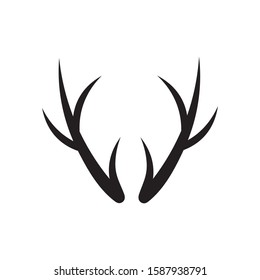 deer antler icon logo vector