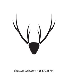 deer antler icon logo vector