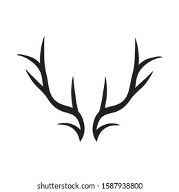 deer antler icon logo vector