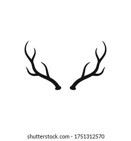 Deer Antler Icon Logo Vector Illustration Stock Vector (Royalty Free ...