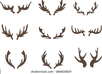 Deer antler icon vector design.