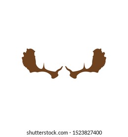 deer antler illustration logo vector template-vector
