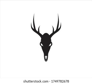 Deer antler illustration logo vector template