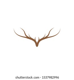 Deer antler ilustration logo vector template